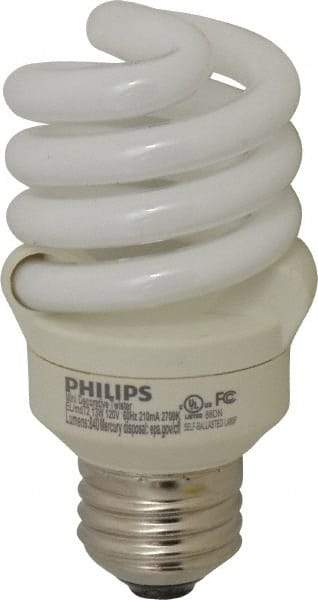 Philips - 13 Watt Fluorescent Residential/Office Medium Screw Lamp - 2,700°K Color Temp, 900 Lumens, 120 Volts, EL/mDT, 10,000 hr Avg Life - All Tool & Supply