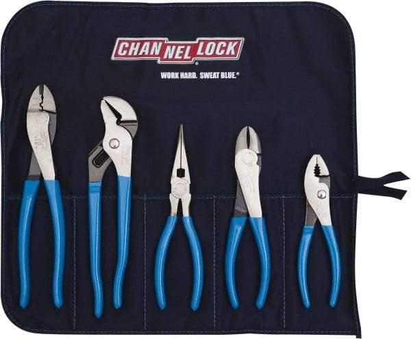 Channellock - 5 Piece Plier Set - Comes in Tool Roll - All Tool & Supply