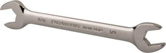 Paramount - 1/2" x 9/16" Standard Open End Wrench - 6-1/2" OAL, Double End, Full Polish Finish, 15° Head Angle - All Tool & Supply