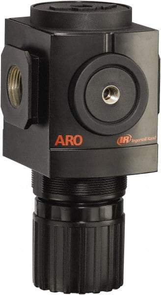 ARO/Ingersoll-Rand - 3/4 NPT Port, 290 CFM, Aluminum Heavy-Duty Regulator - 0 to 140 psi Range, 250 Max psi Supply Pressure, 1/8" Gauge Port Thread, 4.091" Wide x 7.223" High - All Tool & Supply