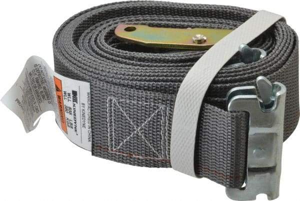 Kinedyne - 16' Long x 2" Wide, 835 Lb Basket Capacity, 1 Ply, Polyester Web Sling - Gray - All Tool & Supply