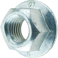 Value Collection - M10x1.50, 21mm Flange Diam, 11.5mm High, 15mm Across Flats, Flange Nut - Zinc Finish - All Tool & Supply