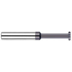 Harvey Tool - 3/8" Cut Diam, 1/8" Cut Width, 3/8" Shank, Straight-Tooth Woodruff Keyseat Cutter - Exact Industrial Supply