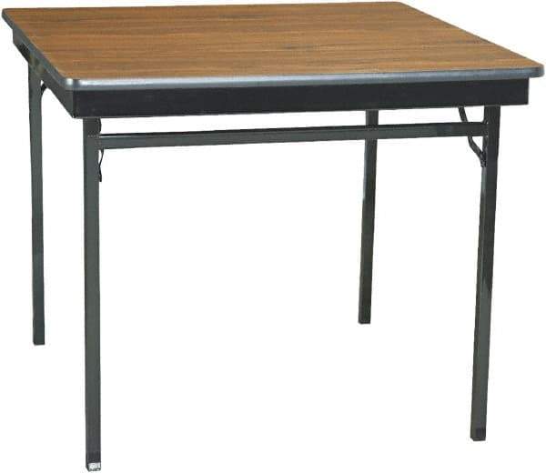 Barricks - 36" Long x 36" Wide x 30" High, Folding Table - Walnut & Black - All Tool & Supply