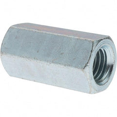 Value Collection - M14x2.00 Metric Coarse, 54mm OAL Steel Standard Coupling Nut - Zinc-Plated Finish, 28mm Width Across Flats - All Tool & Supply