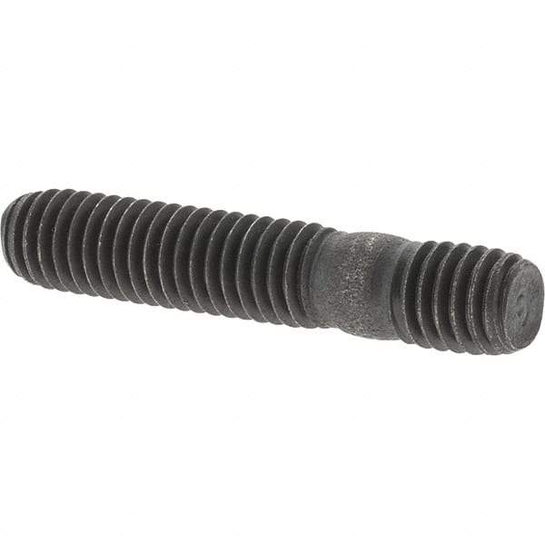 Value Collection - M6x1.0 31mm OAL Equal Double Threaded Stud - Carbon Steel, Uncoated, 14mm Equal Thread Length, Metric - All Tool & Supply