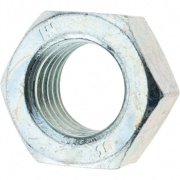 Value Collection - M16x2.00 Metric Coarse Steel Right Hand Hex Nut - 24mm Across Flats, 13mm High, Zinc-Plated Finish - All Tool & Supply