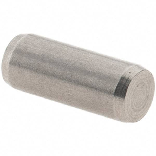 Value Collection - 4mm Diam x 10mm Pin Length 416 Stainless Steel Precision Dowel Pin - C 52-62 Hardness, 1 Beveled & 1 Rounded End - All Tool & Supply