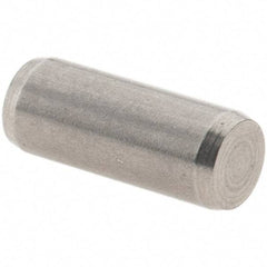 Value Collection - 4mm Diam x 10mm Pin Length 416 Stainless Steel Precision Dowel Pin - C 52-62 Hardness, 1 Beveled & 1 Rounded End - All Tool & Supply