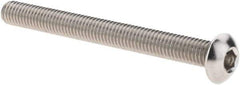 Value Collection - #10-32 UNF Hex Socket Drive, Button Screw - Grade 18.8 Stainless Steel, Fully Threaded, 2" Length Under Head - All Tool & Supply