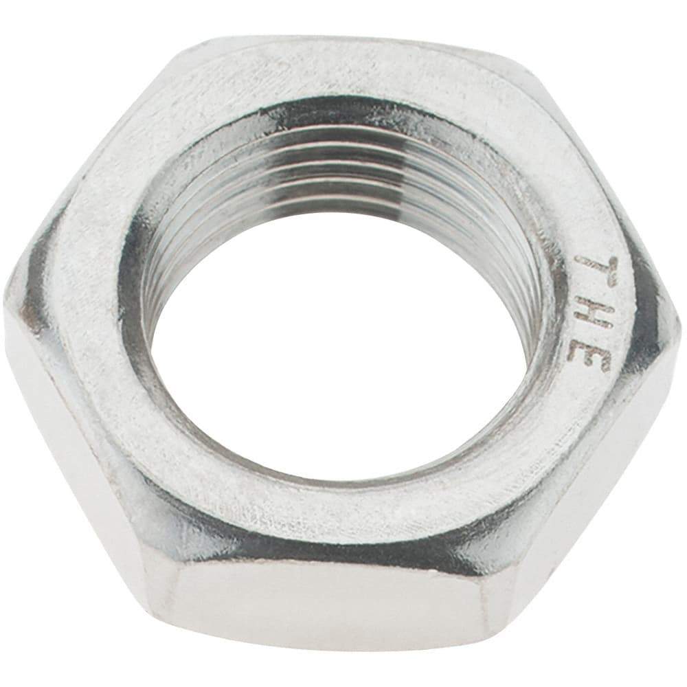 Value Collection - 3/4-16 UNC Stainless Steel Right Hand Hex Jam Nut - 1-1/8" Across Flats, 27/64" High - All Tool & Supply