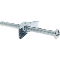 Value Collection - 3/8" Diam, 5" Long, Toggle Bolt Drywall & Hollow Wall Anchor - Steel, Use with Concrete/Masonry, Hollow Tile, Plaster & Wallboard - All Tool & Supply