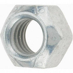 Value Collection - 1/2-13 UNC Grade C Hex Lock Nut with Distorted Thread - Zinc-Plated with Wax Finish - All Tool & Supply