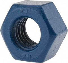 Value Collection - 7/8-9 UNC Steel Right Hand Heavy Hex Nut - 1-7/16" Across Flats, 0.8594" High, Zinc-Plated Finish - All Tool & Supply