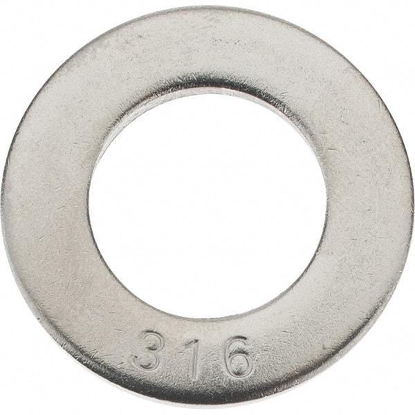 Value Collection - 3/4" Screw, Grade 316 Stainless Steel SAE Flat Washer - 13/16" ID x 2" OD, 0.148" Thick - All Tool & Supply