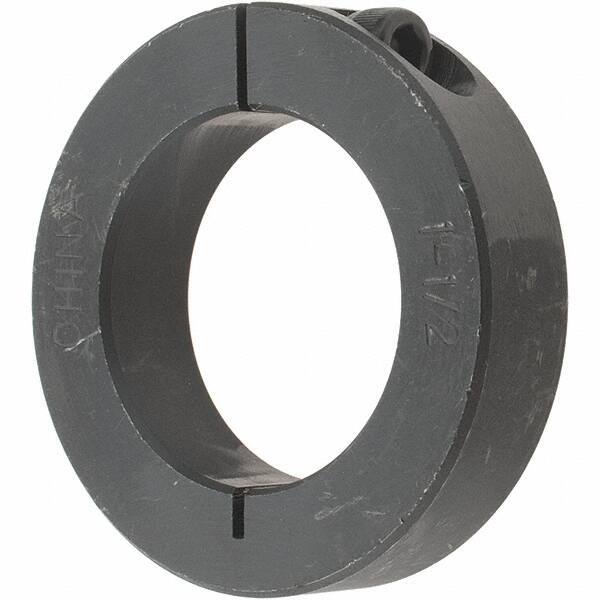 Value Collection - 1-1/2" Bore, Steel, One Piece Clamp Collar - 2-3/8" Outside Diam, 9/16" Wide - All Tool & Supply