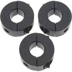 Value Collection - 1/2" Bore, Steel, Two Piece Shaft Collar - 1-1/8" Outside Diam, 13/32" Wide - All Tool & Supply