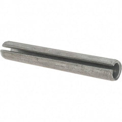 Value Collection - 7/16" Diam x 3" Long Slotted Spring Pin - Grade 1070-1090 Alloy Steel, Black Oxide Finish - All Tool & Supply