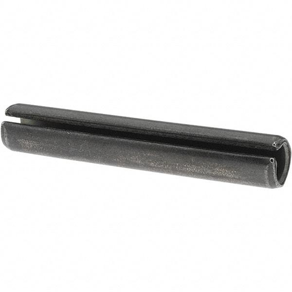 Value Collection - 1/2" Diam x 3" Long Slotted Spring Pin - Grade 1070-1090 Alloy Steel, Black Oxide Finish - All Tool & Supply