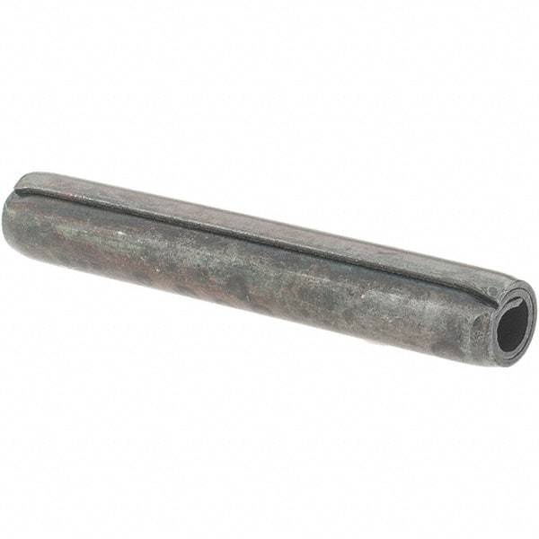 Value Collection - 3/16" Diam x 1-1/4" Long Coiled Spring Pin - Grade 1070-1090 Alloy Steel, Black Oxide Finish - All Tool & Supply