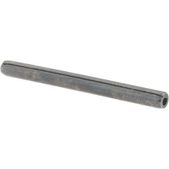 Value Collection - 1/8" Diam x 1-1/2" Long Coiled Spring Pin - Grade 1070-1090 Alloy Steel, Black Oxide Finish - All Tool & Supply