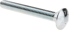 Value Collection - 5/16-18 UNC 2-1/2" Length Under Head, Standard Square Neck, Carriage Bolt - Grade 2 Steel, Zinc-Plated Finish - All Tool & Supply