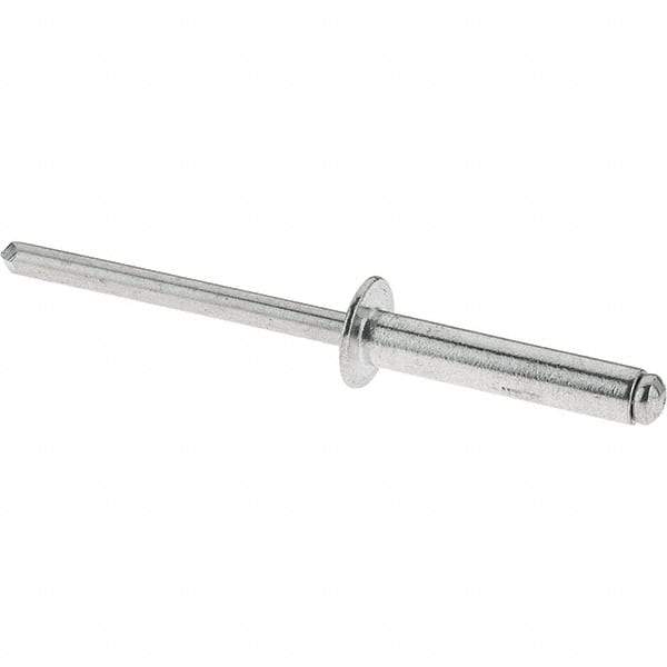 RivetKing - Size 6-12 Dome Head Aluminum Open End Blind Rivet - Aluminum Mandrel, 5/8" to 3/4" Grip, 3/16" Body Diam - All Tool & Supply