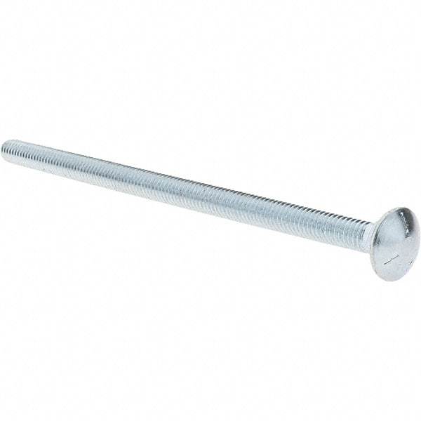 Value Collection - 5/16-18 UNC 6" Length Under Head, Standard Square Neck, Carriage Bolt - Grade 5 Steel, Zinc-Plated Finish - All Tool & Supply