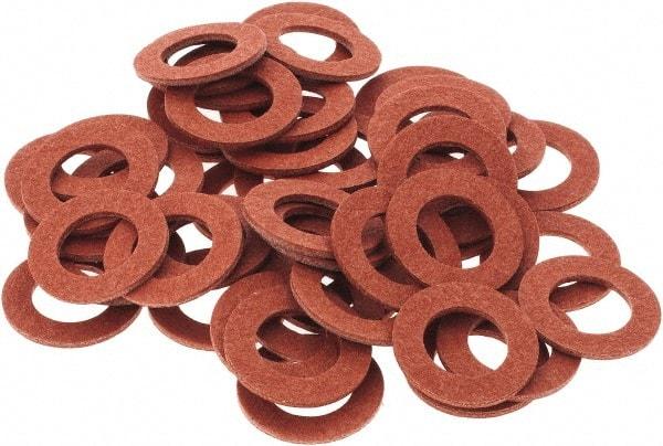 Value Collection - Vulcanized Fibre Standard Flat Washer - 1/4" ID x 0.437" OD, 0.031" Thick, Plain Finish - All Tool & Supply