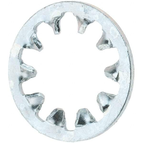 Value Collection - 1/4" Screw, Steel Internal Tooth Lock Washer - Zinc-Plated, Grade 2 - All Tool & Supply