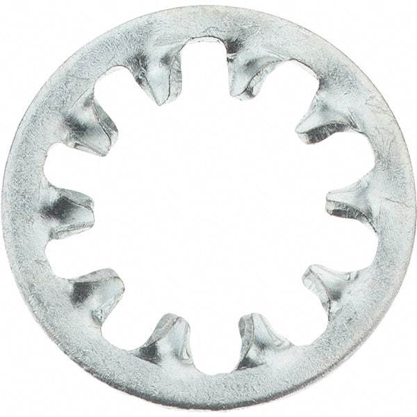 Made in USA - 5/16" Screw, Steel Internal Tooth Lock Washer - Zinc-Plated, Grade 2 - All Tool & Supply