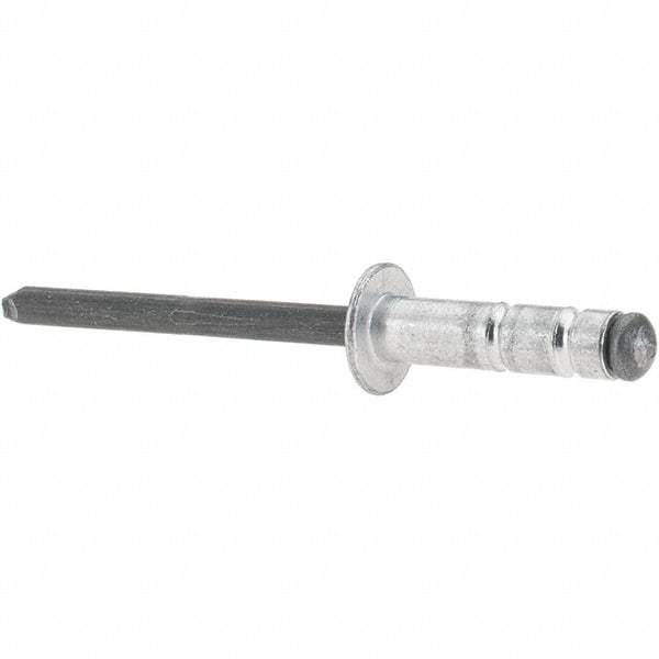 RivetKing - Dome Head Aluminum Open End Blind Rivet - Steel Mandrel, 0.252" to 0.504" Grip, 0.731" Length Under Head, 3/16" Body Diam - All Tool & Supply