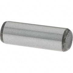 Value Collection - 1/4" Diam x 3/4" Pin Length Grade 8 Alloy Steel Standard Dowel Pin - C 50-58 Hardness, 12,800 Lb Breaking Strength, 1 Beveled & 1 Rounded End - All Tool & Supply