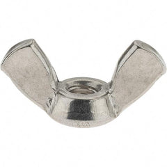 Value Collection - #8-32 UNC, Stainless Steel Standard Wing Nut - Grade 18-8, 0.72" Wing Span, 0.47" Wing Span - All Tool & Supply