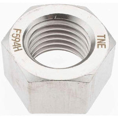 Value Collection - 1-1/4 - 7 UNC Stainless Steel Right Hand Hex Nut - 1-7/8" Across Flats, 1-1/16" High, Uncoated - All Tool & Supply