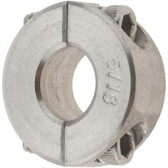 Value Collection - 5/16" Bore, Stainless Steel, Two Piece Shaft Collar - 11/16" Outside Diam, 5/16" Wide - All Tool & Supply