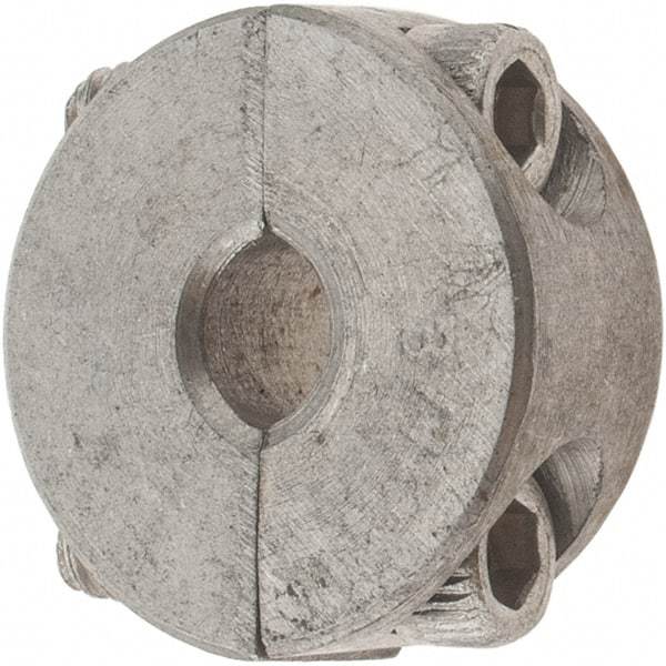 Value Collection - 3/16" Bore, Stainless Steel, Two Piece Shaft Collar - 11/16" Outside Diam, 5/16" Wide - All Tool & Supply