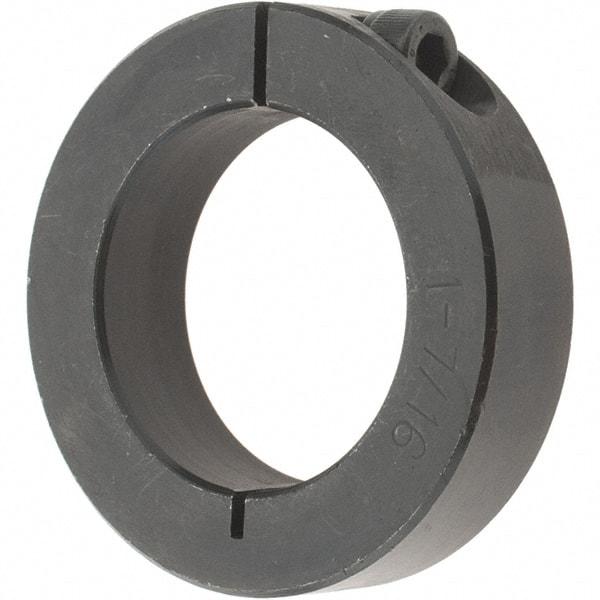 Value Collection - 1-7/16" Bore, Steel, One Piece Clamp Collar - 2-1/4" Outside Diam, 9/16" Wide - All Tool & Supply