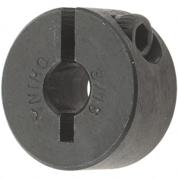 Value Collection - 3/16" Bore, Steel, One Piece Clamp Collar - 11/16" Outside Diam, 5/16" Wide - All Tool & Supply