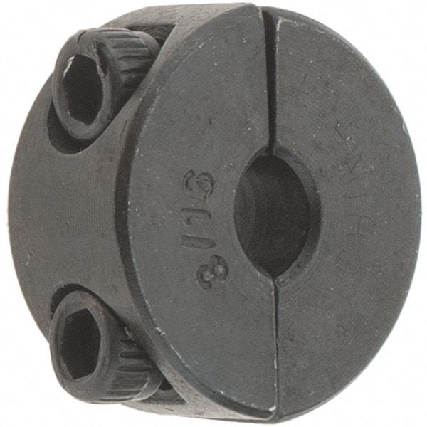 Value Collection - 3/16" Bore, Steel, Two Piece Shaft Collar - 11/16" Outside Diam, 5/16" Wide - All Tool & Supply