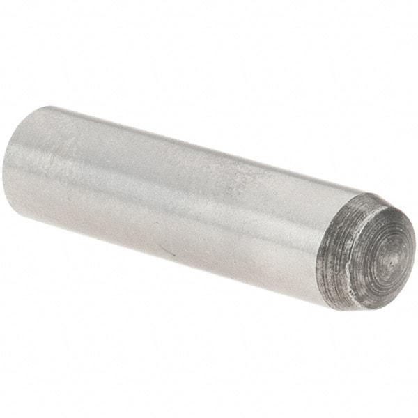 Value Collection - 6mm Diam x 24mm Pin Length Grade 8 Alloy Steel Precision Dowel Pin - Bright Finish, 1 Rounded End - All Tool & Supply