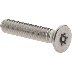 Value Collection - #10-24 UNC Pin In Torx Drive, Flat Screw - Grade 18-8 Stainless Steel, Uncoated, 1" OAL - All Tool & Supply