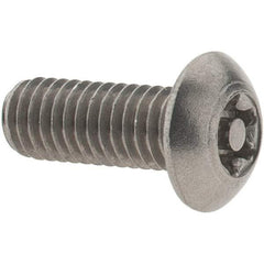 Value Collection - #10-32 UNF Pin In Torx Drive, Button Screw - Grade 18-8 Stainless Steel, Uncoated, 1/2" Length Under Head - All Tool & Supply