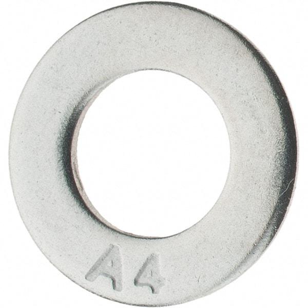 Value Collection - M8 Screw, Grade 316 Stainless Steel Standard Flat Washer - 8.4mm ID x 16mm OD, Plain Finish - All Tool & Supply