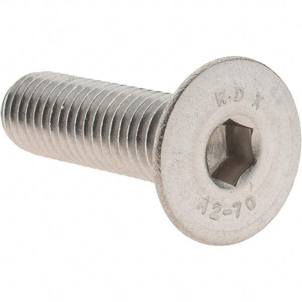 Value Collection - M10x1.50 Metric Coarse Hex Socket Drive, 90° Flat Screw - Grade 18-8 & Austenitic A2 Stainless Steel, Partially Threaded, 35mm OAL - All Tool & Supply