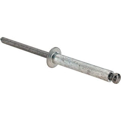 Value Collection - Size 616 Dome Head Aluminum Open End Blind Rivet - Steel Mandrel, 0.751" to 1" Grip, 3/8" Head Diam, 0.192" to 0.196" Hole Diam, 1.2" Length Under Head, 3/16" Body Diam - All Tool & Supply