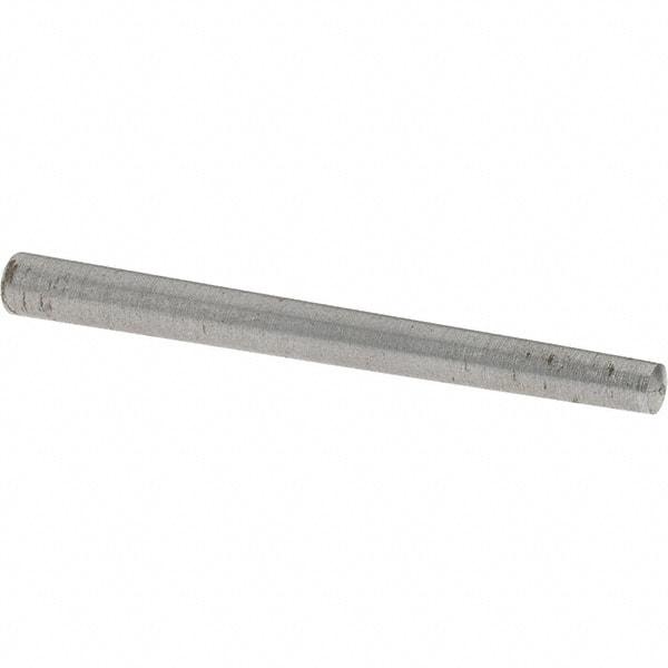 Value Collection - Size 2/0, 0.1098" Small End Diam, 0.141" Large End Diam, Uncoated Steel Taper Pin - Grade C-12L14, 1-1/2" OAL, 1-1/2 Pin Length - All Tool & Supply