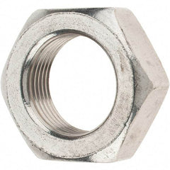 Value Collection - 1-14 UNC Stainless Steel Right Hand Hex Jam Nut - 1-1/2" Across Flats, 35/64" High - All Tool & Supply