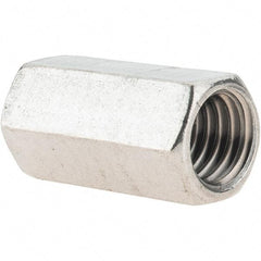 Value Collection - 1/2-13 UNC, 1-1/4" OAL Stainless Steel Standard Coupling Nut - 5/8" Width Across Flats - All Tool & Supply