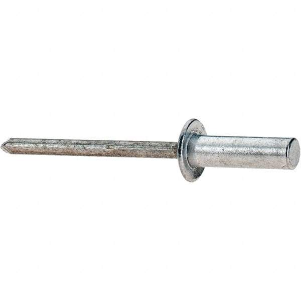 Value Collection - Size 66 Dome Head Aluminum Closed End Sealing Blind Rivet - Aluminum Mandrel, 0.251" to 3/8" Grip, 3/8" Head Diam, 0.192" to 0.196" Hole Diam, 0.656" Length Under Head, 3/16" Body Diam - All Tool & Supply